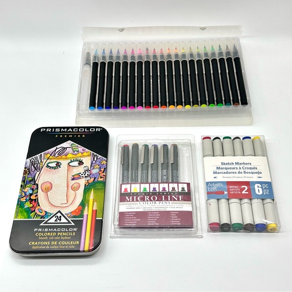 Prismacolor Other - Colored Pencils and Watercolor Art Supplies Bundle Set
